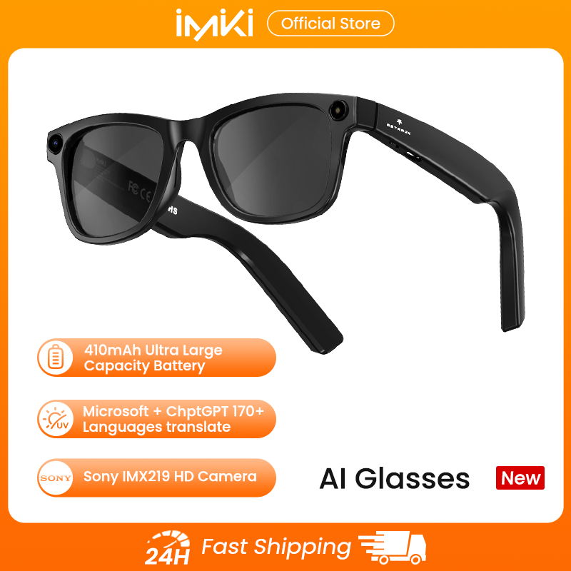 Smart Glasses Lens - Occhiali Intelligenti IMIKI con AI, Fotocamera